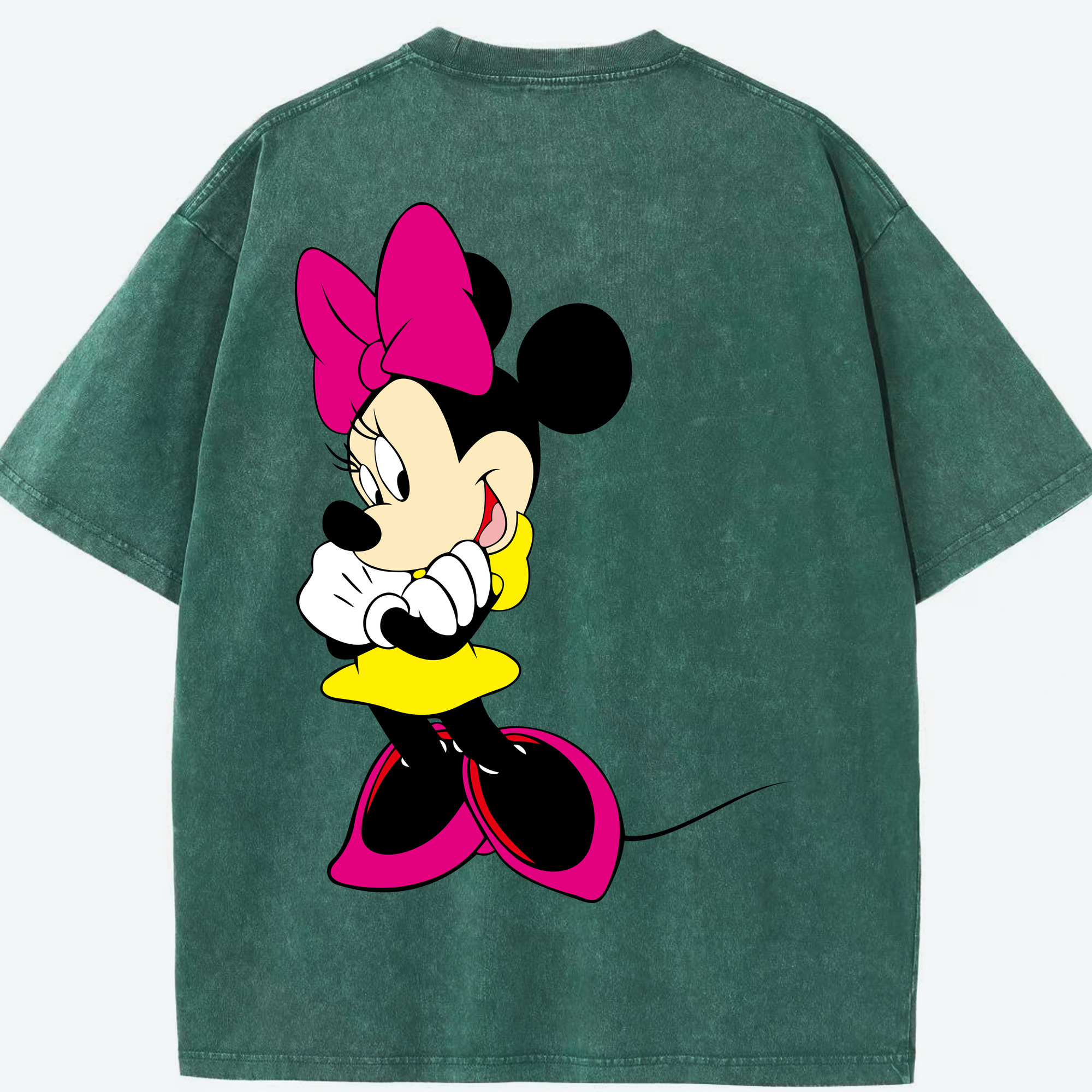 （画像用） ミッキーマウス Mickey Mouse 綿100% ヴィンテージ風 半袖Tシャツ（背面プリント）